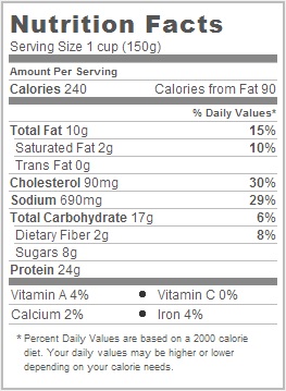 Trader Joes Kung Pao Chicken - Nutrition Facts